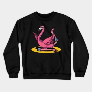 Cute Flaimingo Yoga Lover Bird Crewneck Sweatshirt